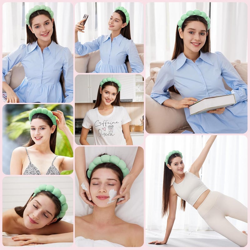 Ztomine Store Headbands for Women - Spa Headband and Wristband Set - Headband for Washing Face,Facial Mask,Makeup and Skin Care,Gifts for Women and Teen Girl Gifts Trendy Stuff - Image 4